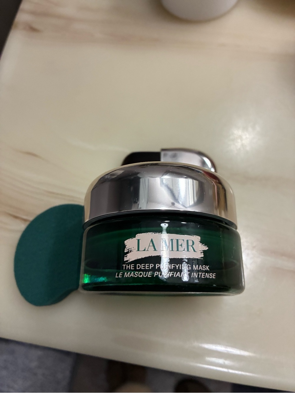 La Mer Deep Purifying Mask — Emerald Green with Silver Lid